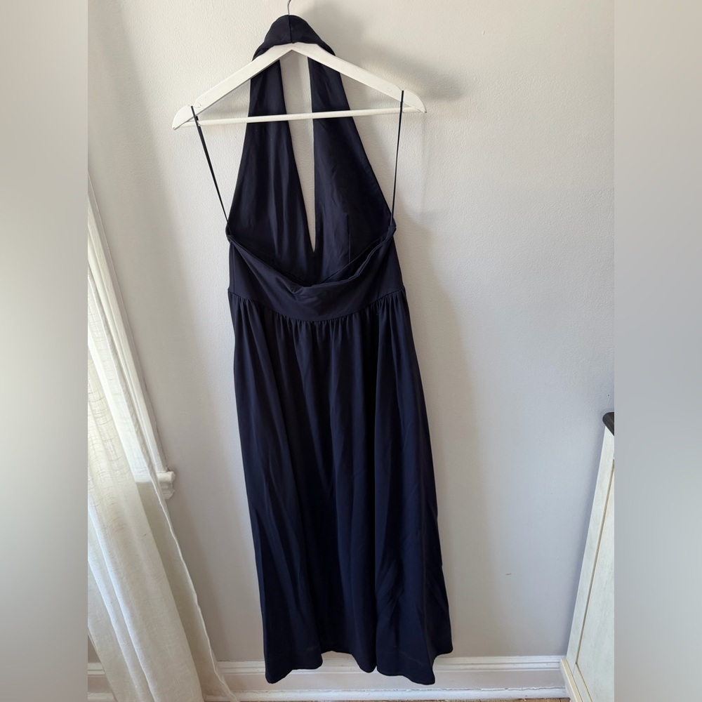 Susana Monaco Halter Gathered Dress in Midnight - Picture 4 of 9